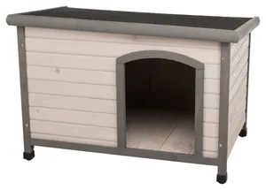 Natura Hundehütte mit Flachdach M-L 104 x 72 x 68 cm, grau